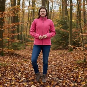 B.C. Clothing Original Pink Softshell Medium Weight Jacket Size Large